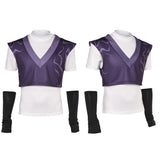 Traje de carnaval de Halloween Mystery Saja negro y morado