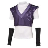 Traje de carnaval de Halloween Mystery Saja negro y morado