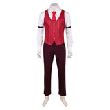 Traje de cosplay de Alastor Red del Hotel Hazbin para hombre adulto traje para fiesta de carnaval y Halloween