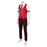 Traje de cosplay de Alastor Red del Hotel Hazbin para hombre adulto traje para fiesta de carnaval y Halloween