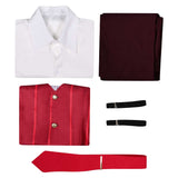 Traje de cosplay de Alastor Red del Hotel Hazbin para hombre adulto traje para fiesta de carnaval y Halloween