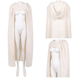 Traje de cosplay de Padmé Amidala con capa blanca para Halloween, carnaval y fiestas