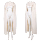 Traje de cosplay de Padmé Amidala con capa blanca para Halloween, carnaval y fiestas