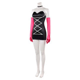 Traje de cosplay Hazbin Hotel Angel Dust negro para mujer adulta traje para fiesta de Halloween y carnaval