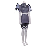 Traje de cosplay Hazbin Hotel Vaggie Lute Grey para mujer adulta traje para fiesta de Halloween y carnaval