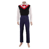 Traje de cosplay Hazbin Hotel Vox azul oscuro para hombre adulto traje para fiesta de Halloween y carnaval