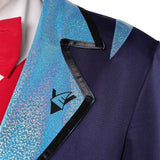 Traje de cosplay Hazbin Hotel Vox azul oscuro para hombre adulto traje para fiesta de Halloween y carnaval