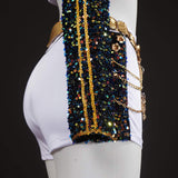 Traje de cosplay para niños Rumi Black Gold Traje de Halloween y carnaval