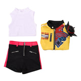Traje de cosplay para niños Rumi Traje amarillo Traje de Halloween y carnaval