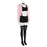 Traje de cosplay rosa Angel Dust de Hazbin Hotel para mujer adulta traje para fiesta de Halloween y carnaval.