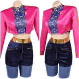 Traje de cosplay rosa Rumi para mujer adulta traje para fiesta de Halloween y carnaval