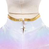 Traje de cosplay Rumi con top corto blanco para niños, hombres y mujeres Traje de Halloween y carnaval