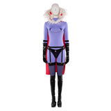 Traje de cosplay Valentino Purple Hazbin Hotel para mujer adulta, traje para fiesta de carnaval y Halloween.