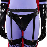 Traje de cosplay Valentino Purple Hazbin Hotel para mujer adulta, traje para fiesta de carnaval y Halloween.
