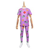 Traje de cosplay Zoey Purple pijama traje para Halloween y carnaval
