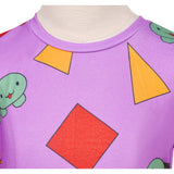 Traje de cosplay Zoey Purple pijama traje para Halloween y carnaval