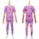 Traje de cosplay Zoey Purple pijama traje para Halloween y carnaval