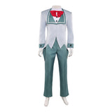 Traje gris y verde de Vox de Hazbin Hotel para cosplay para hombre adulto para Halloween carnaval o fiesta