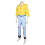 Traje romántico amarillo para hombre adulto disfraz de cosplay traje de carnaval para Halloween