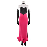 Vestido cosplay rojo Hazbin Hotel Angel Dust para mujer adulta, traje para fiesta de carnaval y Halloween.