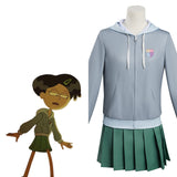 Series de Televisión Amphibia Marcy Wu Cosplay Navidad Uniforme Disfraz Falda Vestido Carnaval Traje Per.