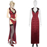 Juego Final Fantasy VII FF7 Remake Scarlett Sensual Cosplay Vestido Falda Disfraz Halloween Carnaval Traje Mujer Per.