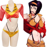 Anime Cowboy Bebop Faye Valentine Cosplay Fiesta Disfraz Traje de Baño Bikini Creación Secundaria-DISFRAZDEDIADEBRUJAS.ES®