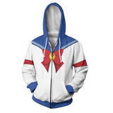 Anime Sailor Moon Tsukino Usagi Sudadera Cosplay Navidad Fiesta 3D Impreso chaqueta con cremallera Casual