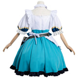 Juego Genshin Impact Barbara Mucama Cosplay Navidad Falda Vestido Carnaval Traje Per.