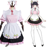 Anime Demon Slayer Tsuyuri Kanao cosplay Mucama Lolita Cosplay Vestido Gato Oreja Fiesta Disfraz-DISFRAZDEDIADEBRUJAS.ES®