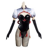 Juego Genshin Impact Shen He Cosplay Navidad Disfraz Traje Vestido Falda