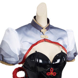 Juego Genshin Impact Shen He Cosplay Navidad Disfraz Traje Vestido Falda