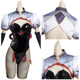 Juego Genshin Impact Shen He Cosplay Navidad Disfraz Traje Vestido Falda