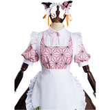 Anime Demon Slayer Kamado Nezuko Mucama Lolita Cosplay Fiesta Disfraz Falda Vestido Traje-DISFRAZDEDIADEBRUJAS.ES®