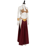 Película Star Wars：Return of the Jedi Slave Leia Metal Cosplay Disfraz Traje Fiesta Bikini