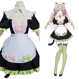 Anime Demon Slayer Kanroji Mitsuri Mucama Lolita Cosplay Fiesta Disfraz Falda Vestido Exposición Traje-DISFRAZDEDIADEBRUJAS.ES®