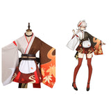 Juego Genshin Impact Kaedehara Kazuha Kimono Mucama Cosplay Disfraz Fiesta DISFRAZDEDIADEBRUJAS.ES®