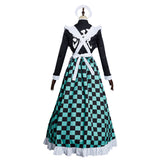 Anime Demon Slayer Kamado Tanjirou Mucama Cosplay Navidad Disfraz Vestido Carnaval Traje-DISFRAZDEDIADEBRUJAS.ES®