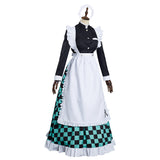 Anime Demon Slayer Kamado Tanjirou Mucama Cosplay Navidad Disfraz Vestido Carnaval Traje-DISFRAZDEDIADEBRUJAS.ES®