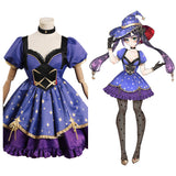 Juego Genshin Impact Mona Cosplay Disfraz Traje Vestido Falda DISFRAZDEDIADEBRUJAS.ES®