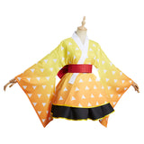 Anime Demon Slayer Agatsuma Zenitsu Lolita Kimono Cosplay Navidad Disfraz Traje Vestido Falda Carnaval