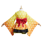 Anime Demon Slayer Agatsuma Zenitsu Lolita Kimono Cosplay Navidad Disfraz Traje Vestido Falda Carnaval