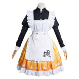 Anime Demon Slayer Agatsuma Zenitsu Mucama Lolita Cosplay Navidad Disfraz Vestido Carnaval Traje-DISFRAZDEDIADEBRUJAS.ES®