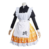 Anime Demon Slayer Agatsuma Zenitsu Mucama Lolita Cosplay Navidad Disfraz Vestido Carnaval Traje-DISFRAZDEDIADEBRUJAS.ES®