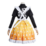 Anime Demon Slayer Agatsuma Zenitsu Mucama Lolita Cosplay Navidad Disfraz Vestido Carnaval Traje-DISFRAZDEDIADEBRUJAS.ES®