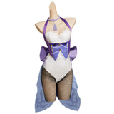 Juego Genshin Impact Keqing Coneja Cosplay Disfraz Traje Fiesta Creación Secundaria-DISFRAZDEDIADEBRUJAS.ES®