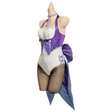 Juego Genshin Impact Keqing Coneja Cosplay Disfraz Traje Fiesta Creación Secundaria-DISFRAZDEDIADEBRUJAS.ES®