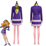 Anime Scooby Doo Where Are You Daphne Blake Cosplay Navidad Disfraz Traje Vestido