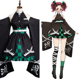 Anime Demon Slayer Kamado Tanjiro Cosplay Disfraz Halloween Falda Vestido Carnaval Traje-DISFRAZDEDIADEBRUJAS.ES®