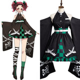 Anime Demon Slayer Kamado Tanjiro Cosplay Disfraz Halloween Falda Vestido Carnaval Traje-DISFRAZDEDIADEBRUJAS.ES®